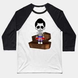 "Bone Idols" Casket No.10 - Rickety III Baseball T-Shirt